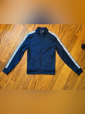 Tory Burch Sport Women's Navy Track Jacket with White Logo -Size XS